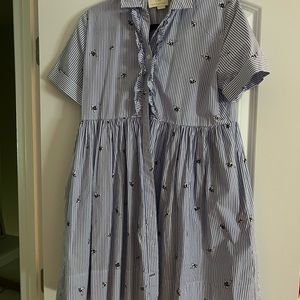 Kate Spade Women’s Abuzz Poplin Bumble bee dress medium